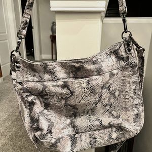 Hobo snake skin floral bag